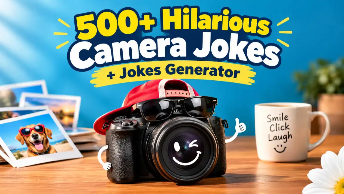 Camera jokes with jokes generator